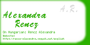 alexandra rencz business card